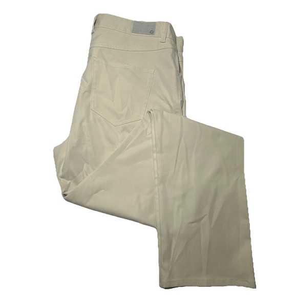 Peter Millar Mens 38x34 Beige EB66 Performance 5 Pocket Golf Pants - Picture 1 of 11